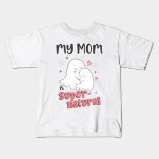 Cute Goth Mom - My Mom is Supernatural Kids T-Shirt